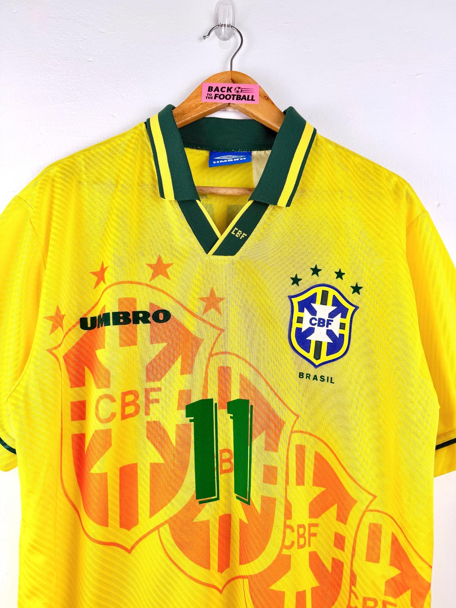 maillot vintage domicile Brésil 1994 floqué Romário #11