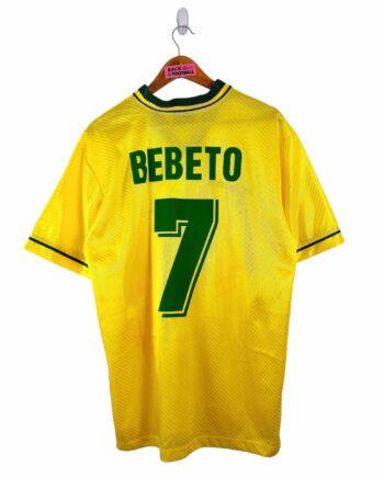 maillot vintage domicile Brésil 1994 floqué Bebeto #7