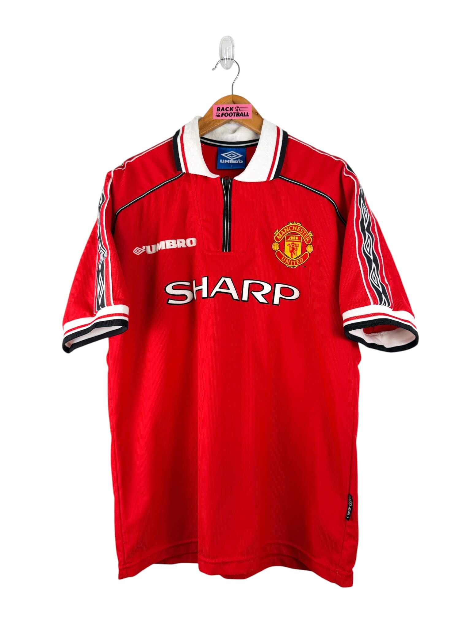 maillot vintage domicile Manchester United 1998/2000 floqué Beckham #7
