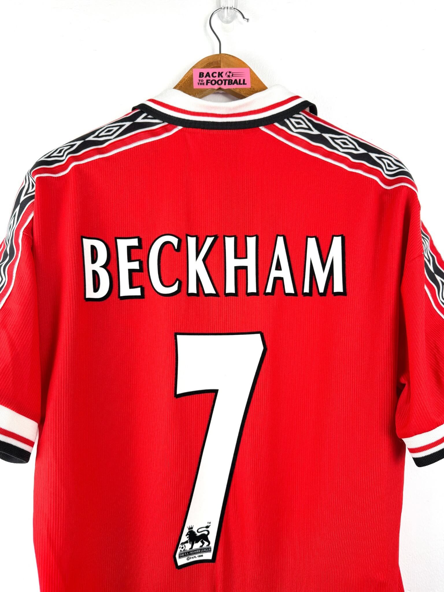 maillot vintage domicile Manchester United 1998/2000 floqué Beckham #7