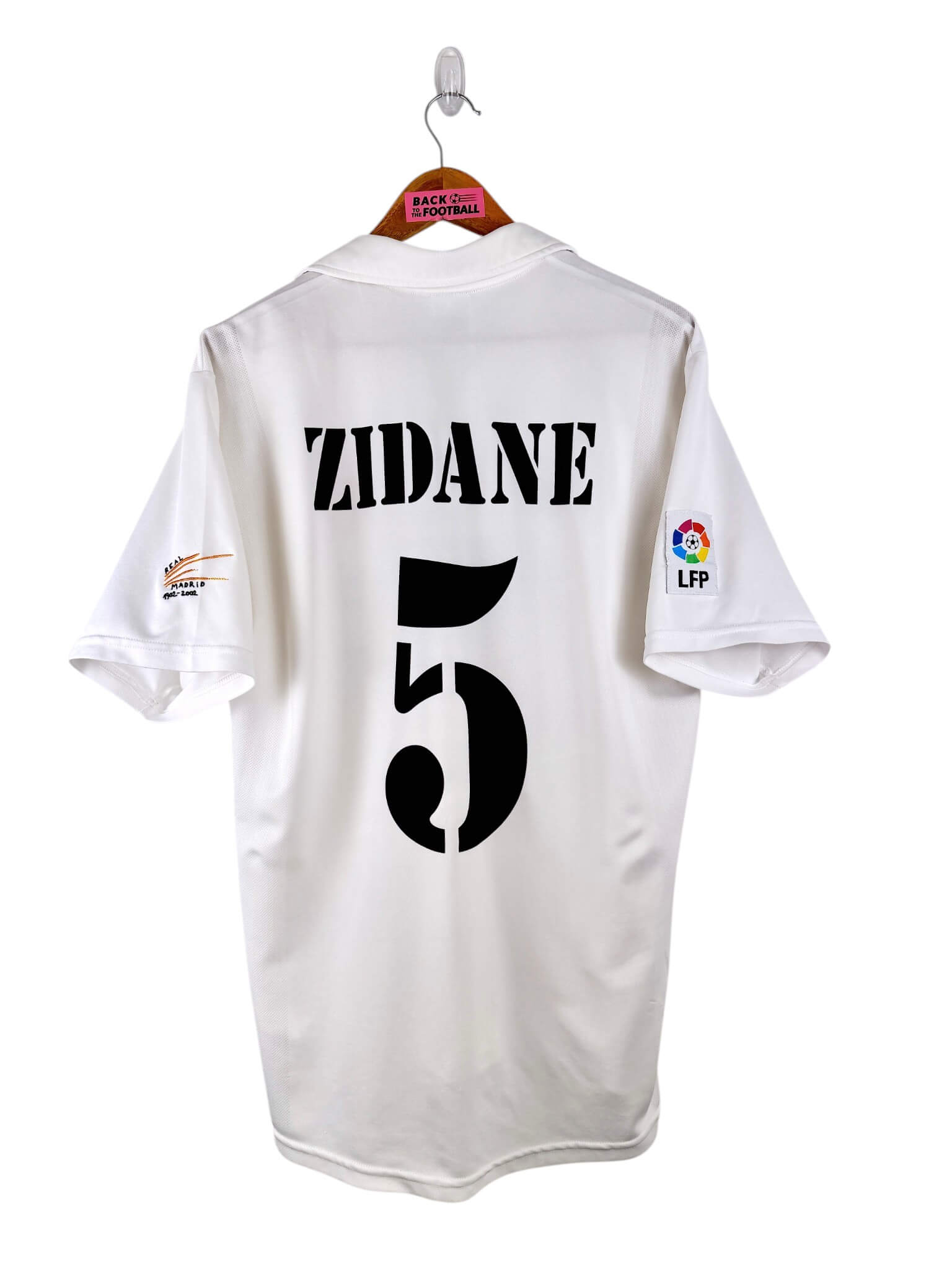 maillot vintage domicile Real Madrid 2002/2003 floqué Zidane #5