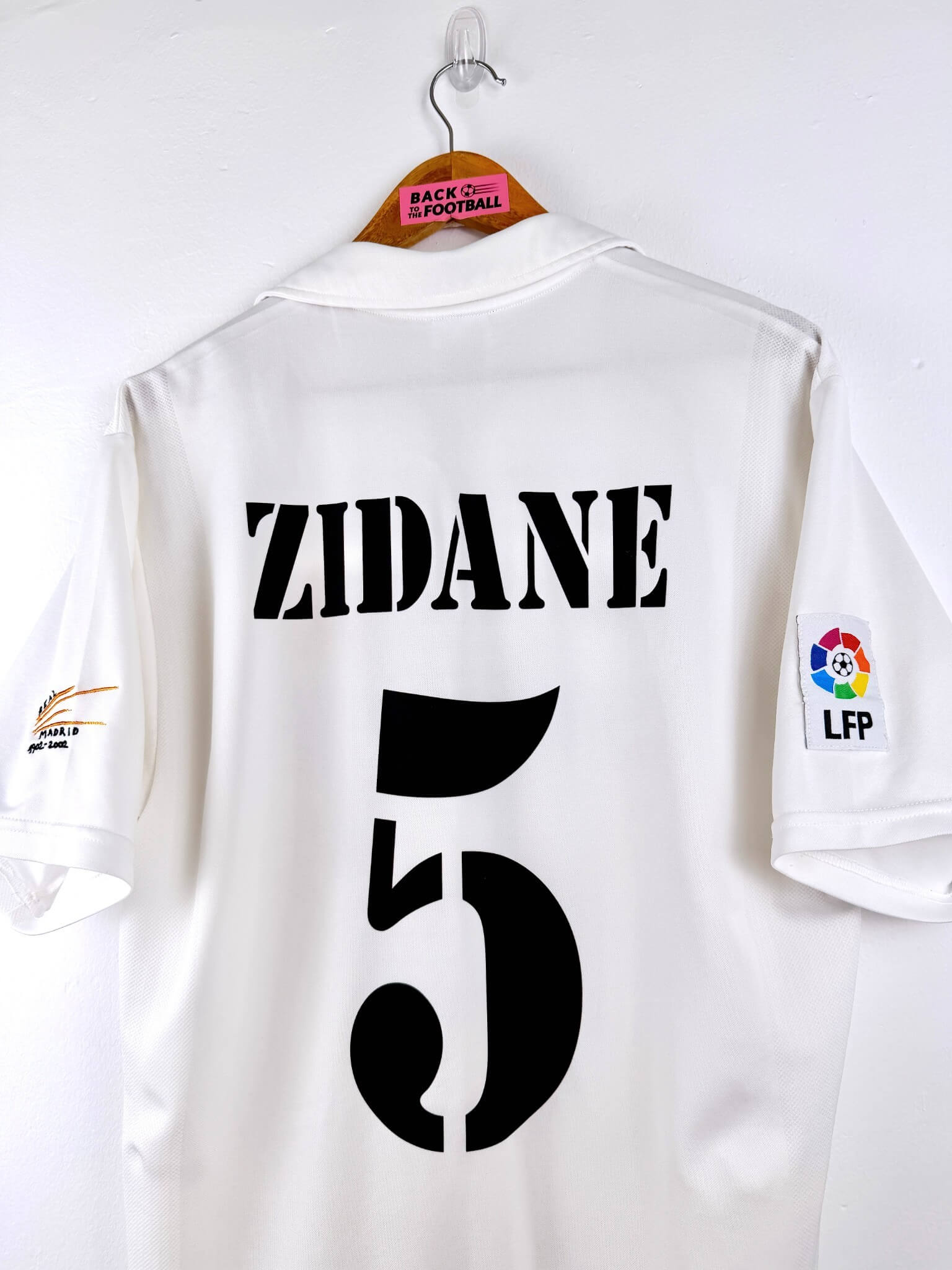 maillot vintage domicile Real Madrid 2002/2003 floqué Zidane #5
