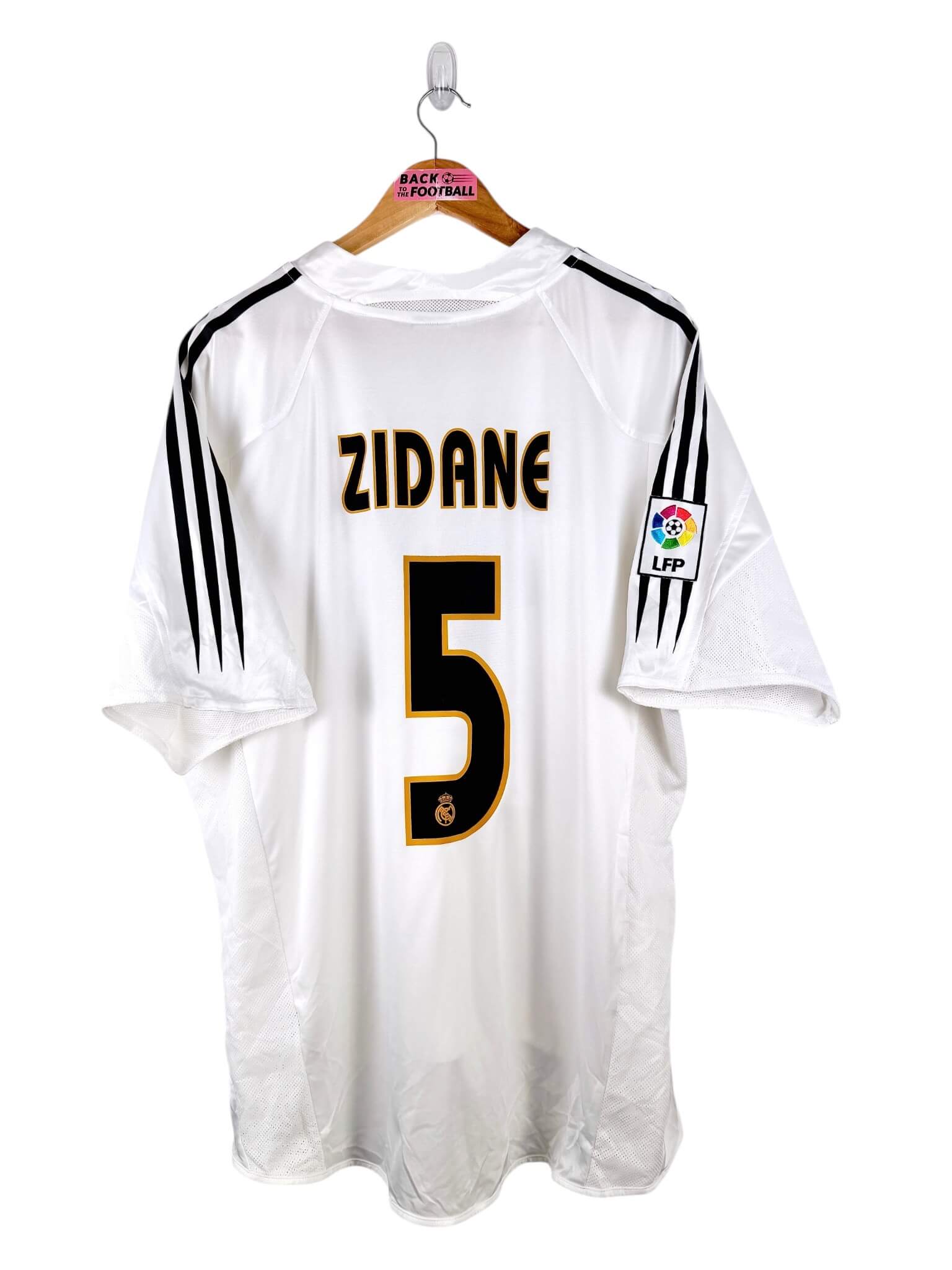 maillot vintage domicile Real Madrid 2004/2005 floqué Zidane #5