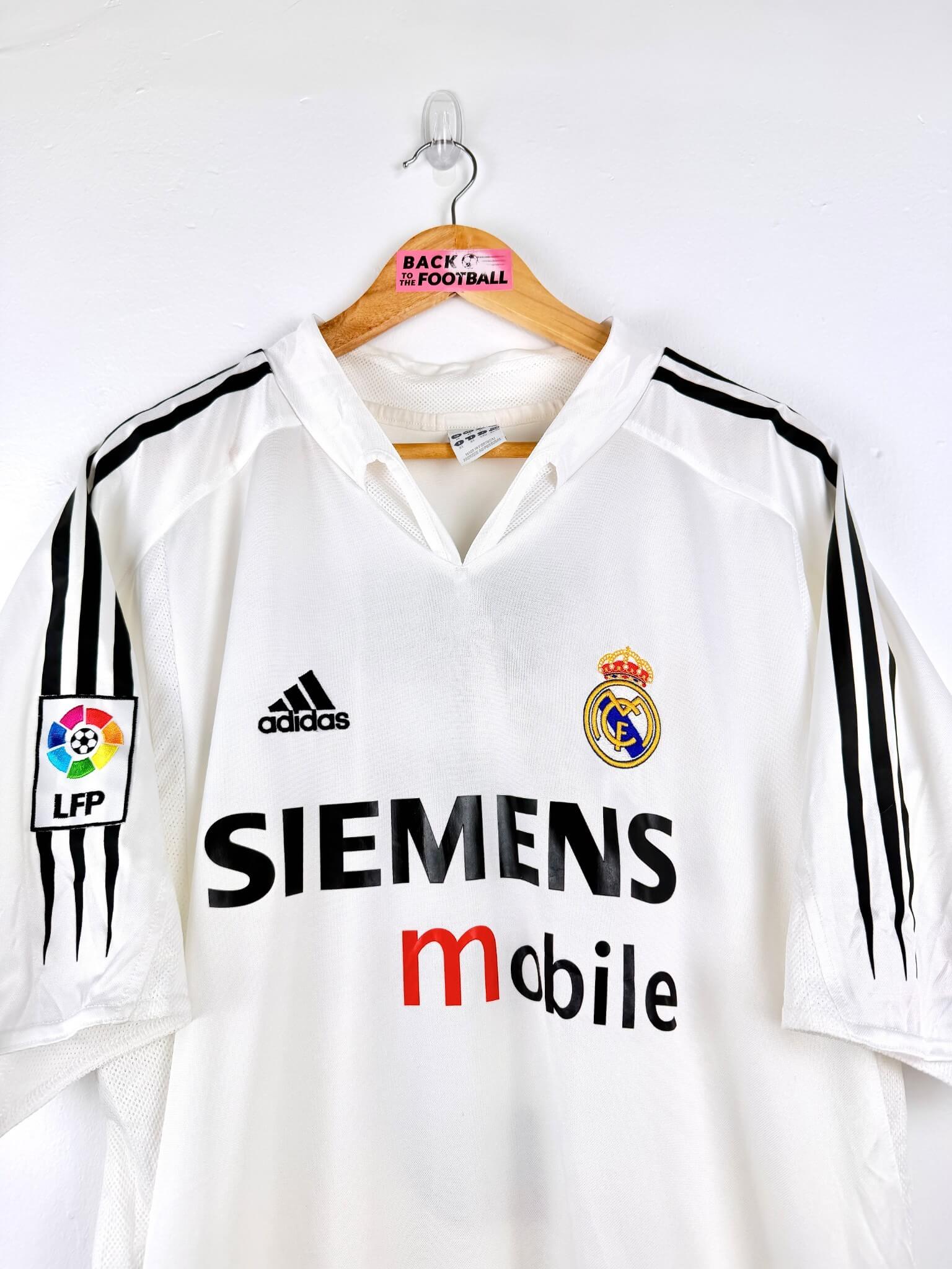 maillot vintage domicile Real Madrid 2004/2005 floqué Zidane #5