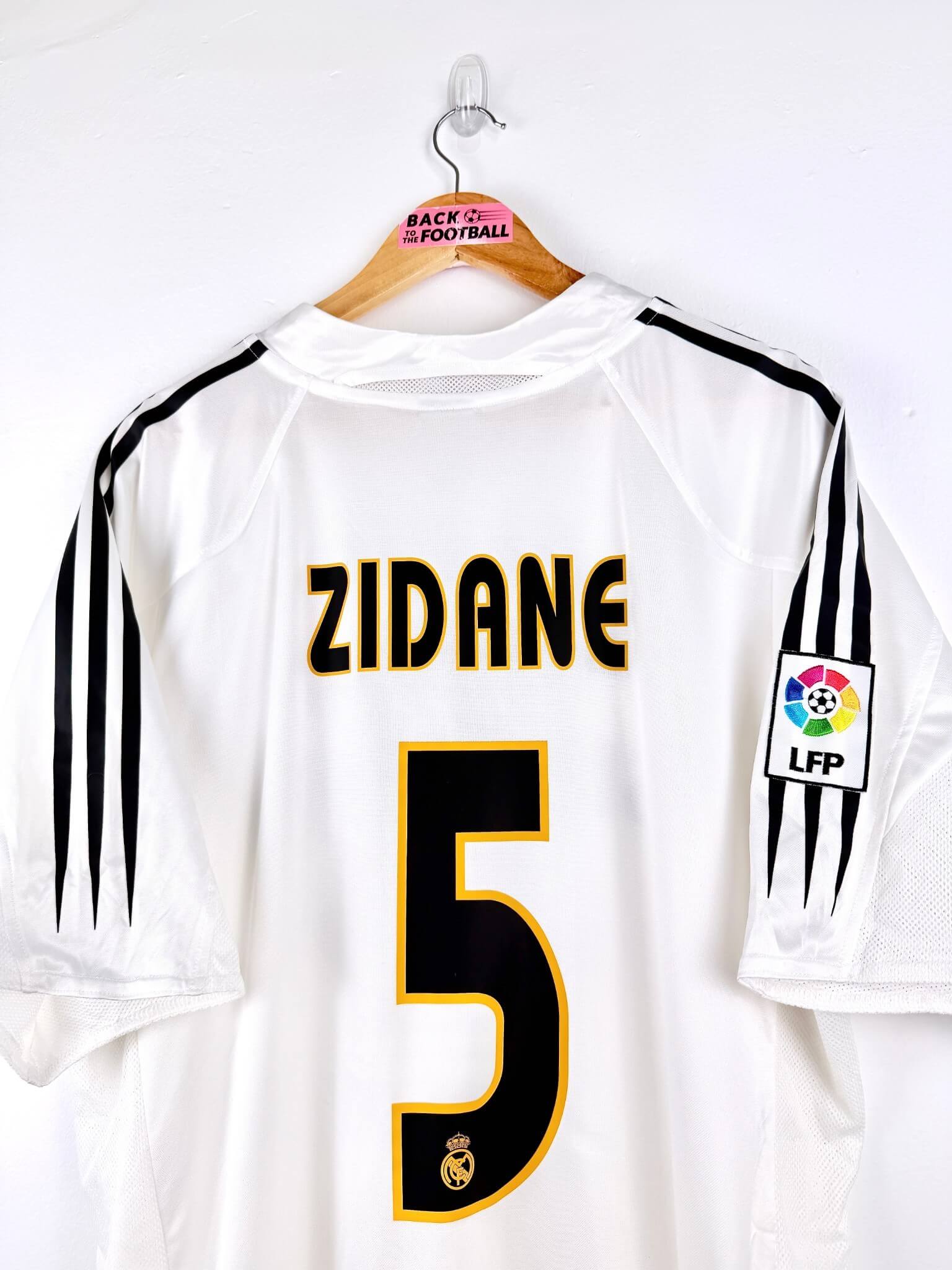 maillot vintage domicile Real Madrid 2004/2005 floqué Zidane #5