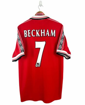 maillot vintage domicile Manchester United 1998/2000 floqué Beckham #7