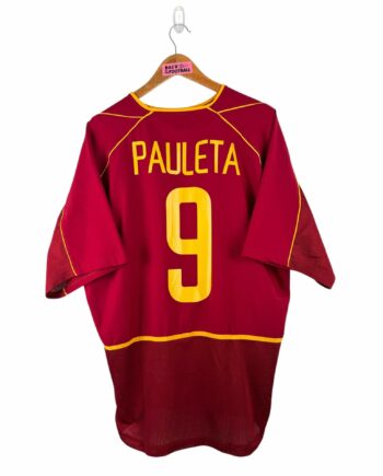 maillot vintage domicile Portugal 2002 floqué Pauleta #9