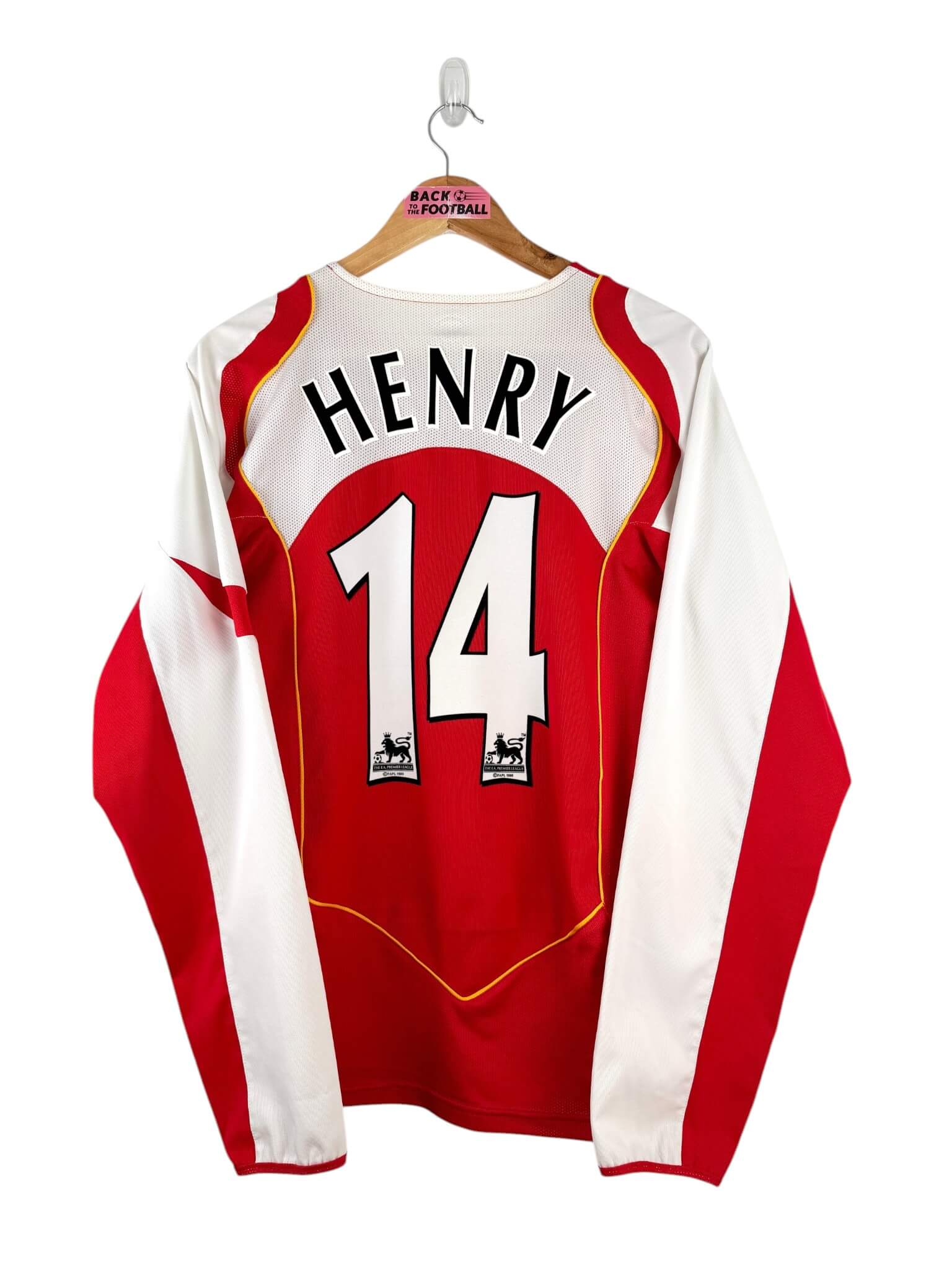 maillot vintage domicile Arsenal 2004/2005 manches longues floqué Henry #14