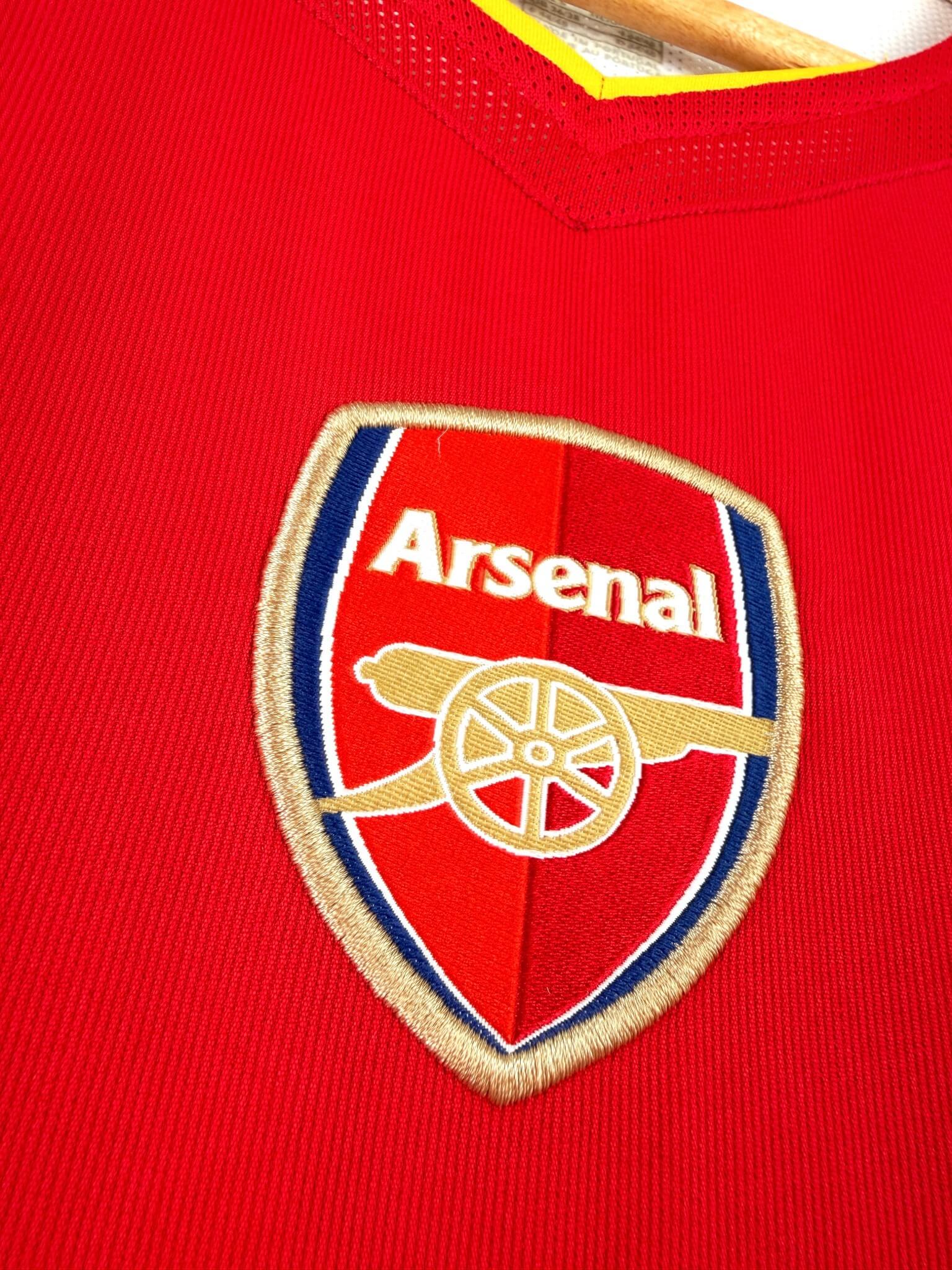 maillot vintage domicile Arsenal 2004/2005 manches longues floqué Henry #14
