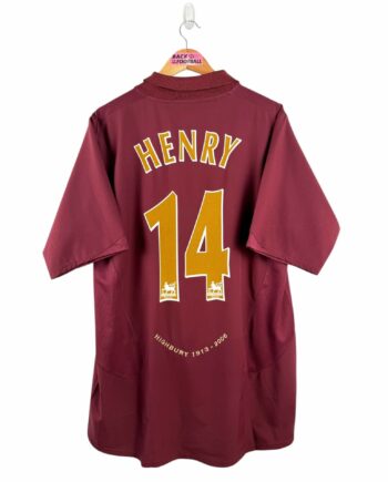 maillot vintage domicile Arsenal 2005/2006 floqué Henry #14