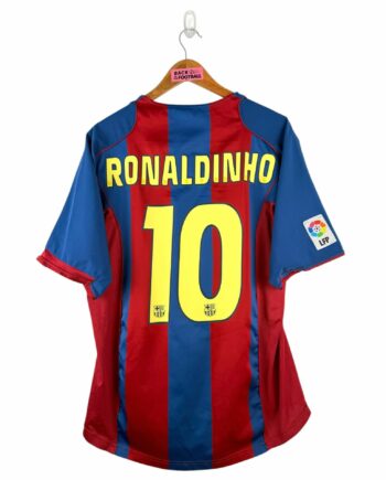 maillot vintage domicile Barcelone 2004/2005 floqué Ronaldinho #10