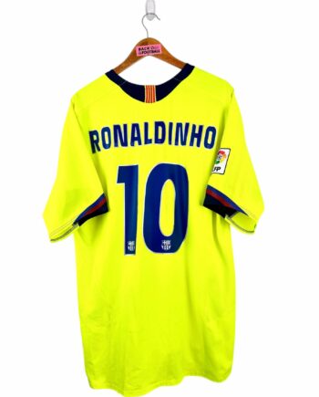 maillot vintage extérieur Barcelone 2005/2006 floqué Ronaldinho #10