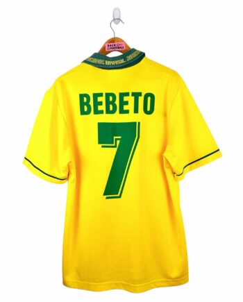 maillot vintage domicile Brésil 1994 floqué Bebeto #7