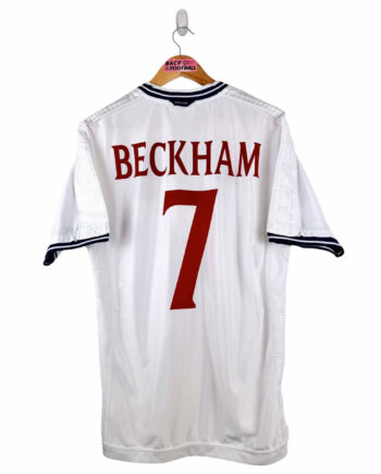 maillot vintage domicile Angleterre 1999/2001 floqué Beckham #7