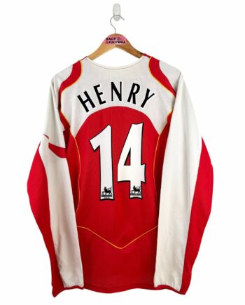 maillot vintage domicile Arsenal 2004/2005 manches longues floqué Henry #14