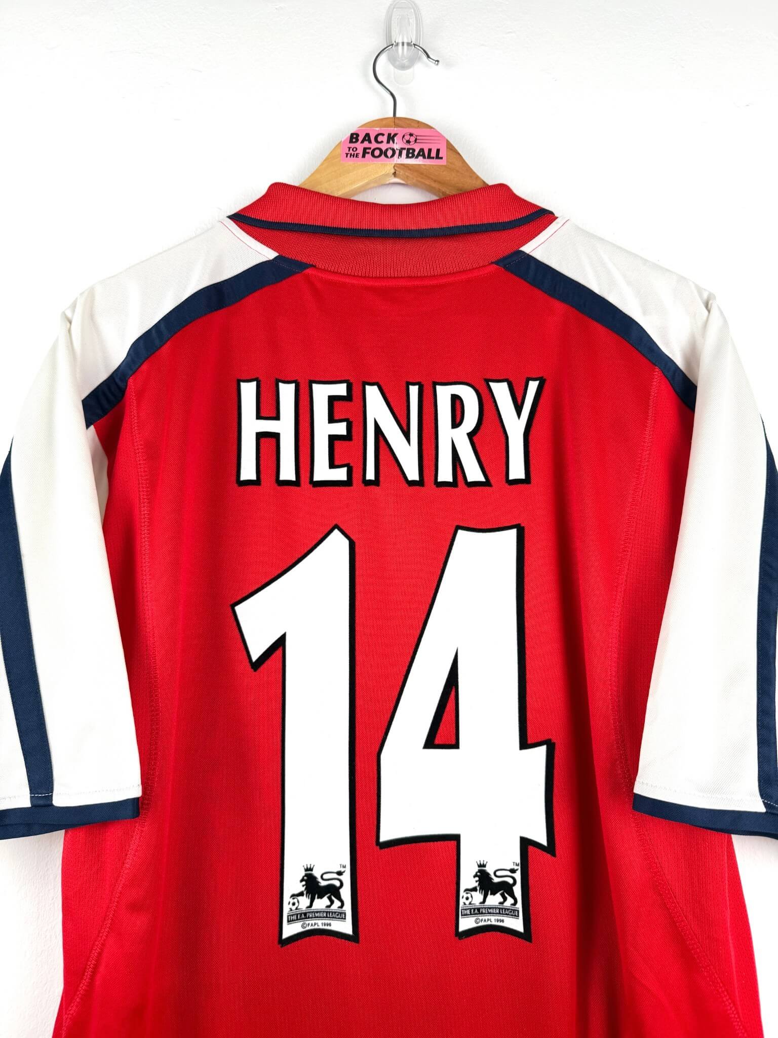 maillot vintage domicile Arsenal 2000/2002 floqué Henry #14