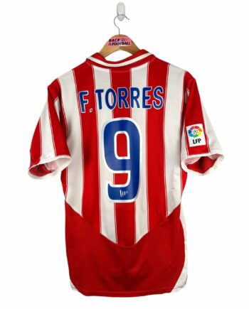 maillot vintage domicile Atlético Madrid 2003/2004 floqué Torres #9