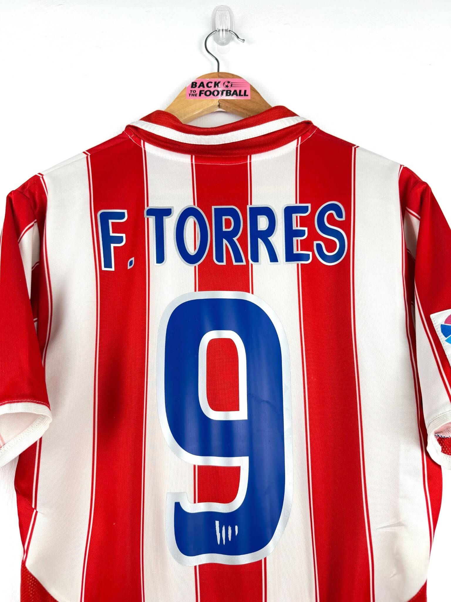 maillot vintage domicile Atlético Madrid 2003/2004 floqué Torres #9