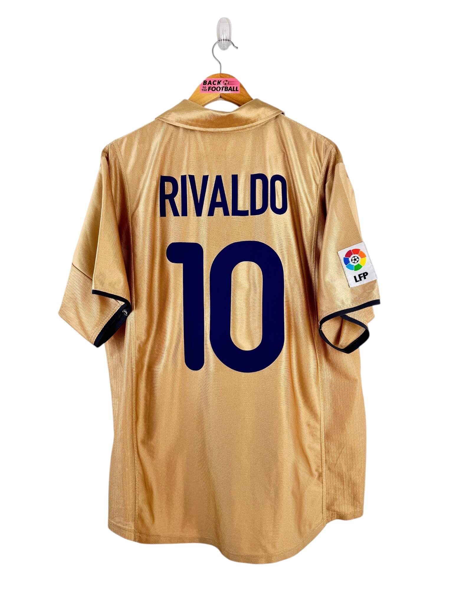 maillot vintage extérieur Barcelone 2001/2003 floqué Rivaldo #10