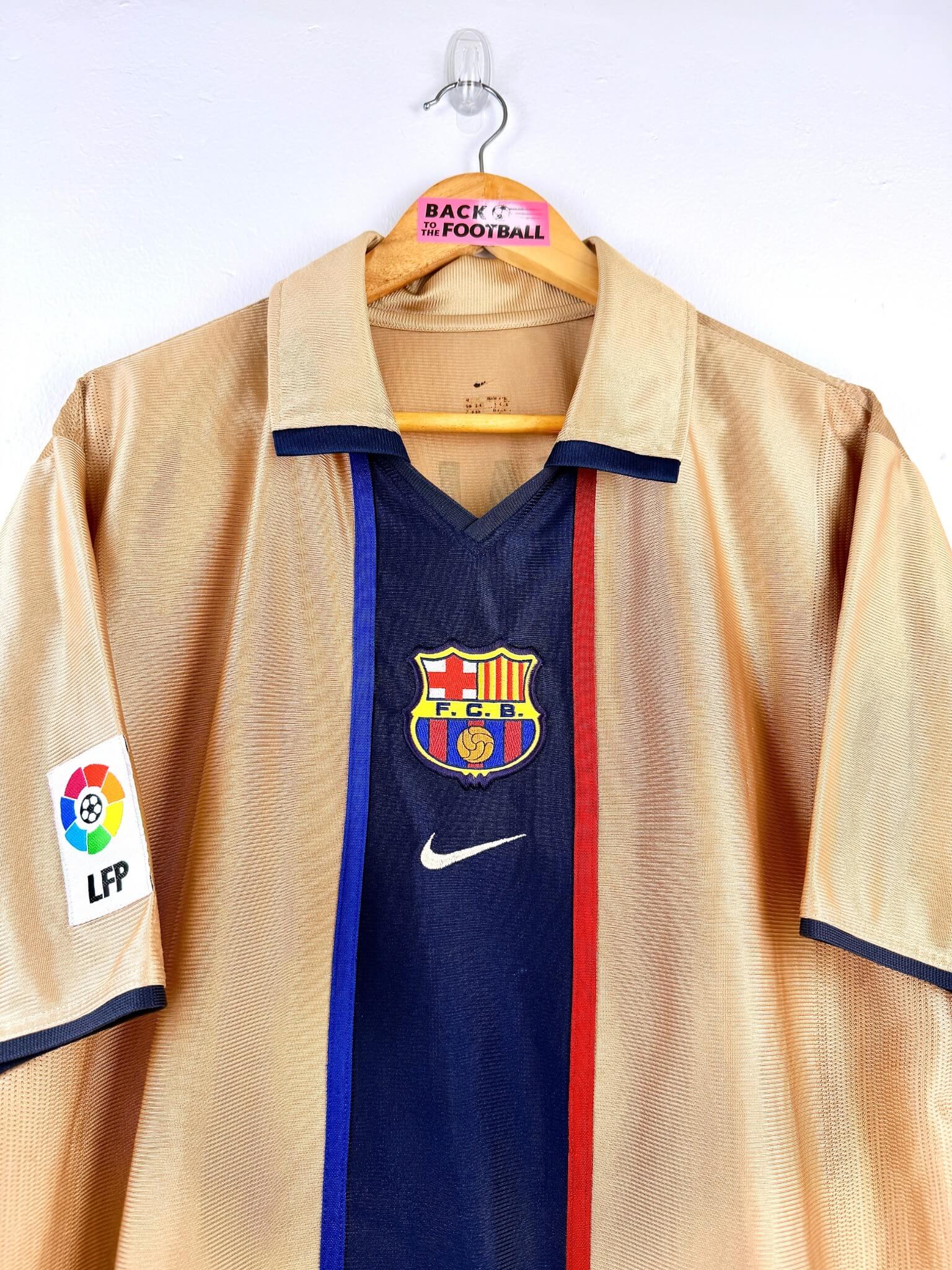 maillot vintage extérieur Barcelone 2001/2003 floqué Rivaldo #10