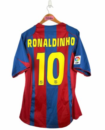 maillot vintage domicile Barcelone 2004/2005 floqué Ronaldinho #10
