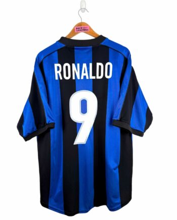 maillot vintage domicile Inter Milan 1999/2000 floqué Ronaldo #9