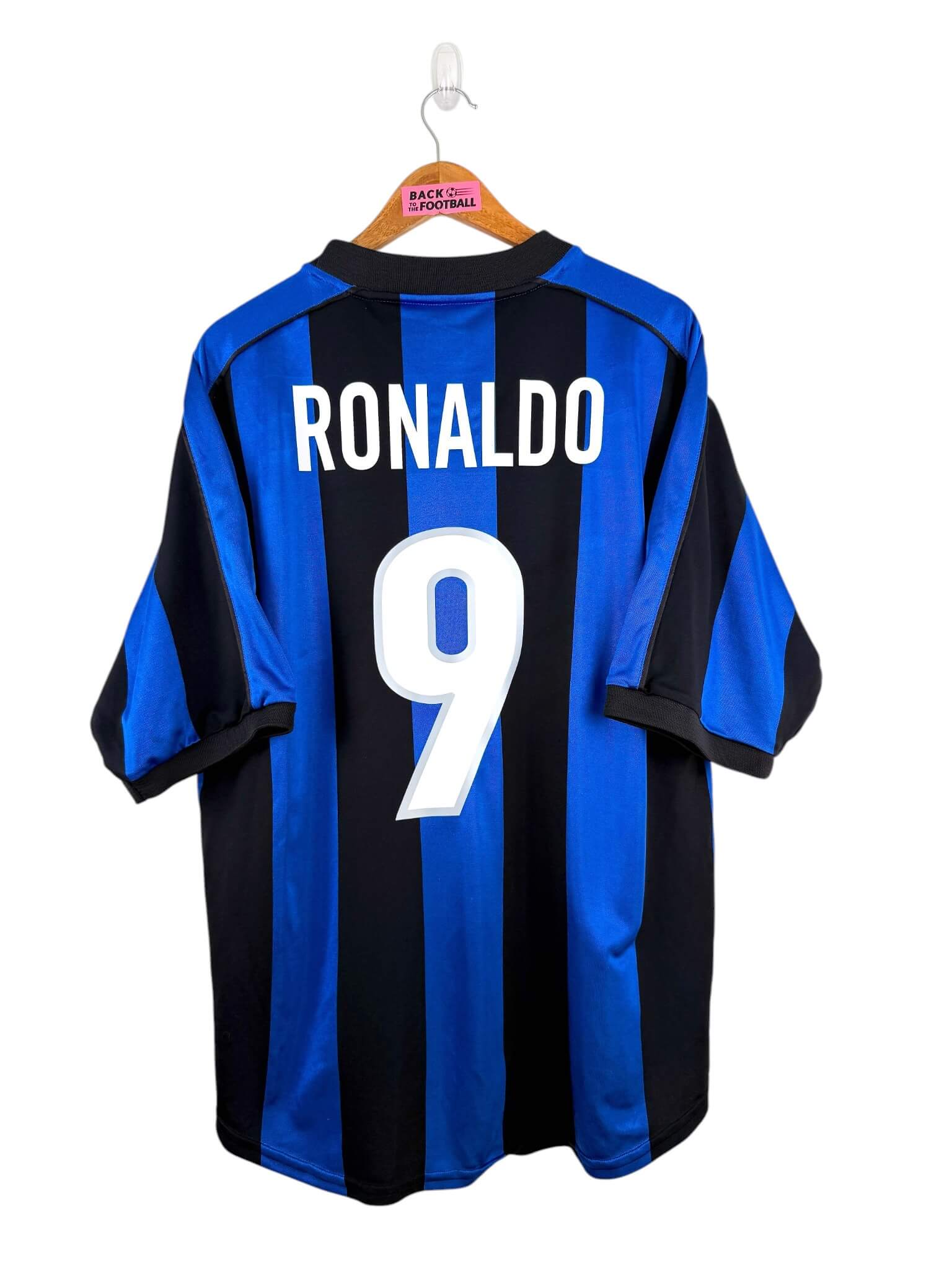 maillot vintage domicile Inter Milan 1999/2000 floqué Ronaldo #9