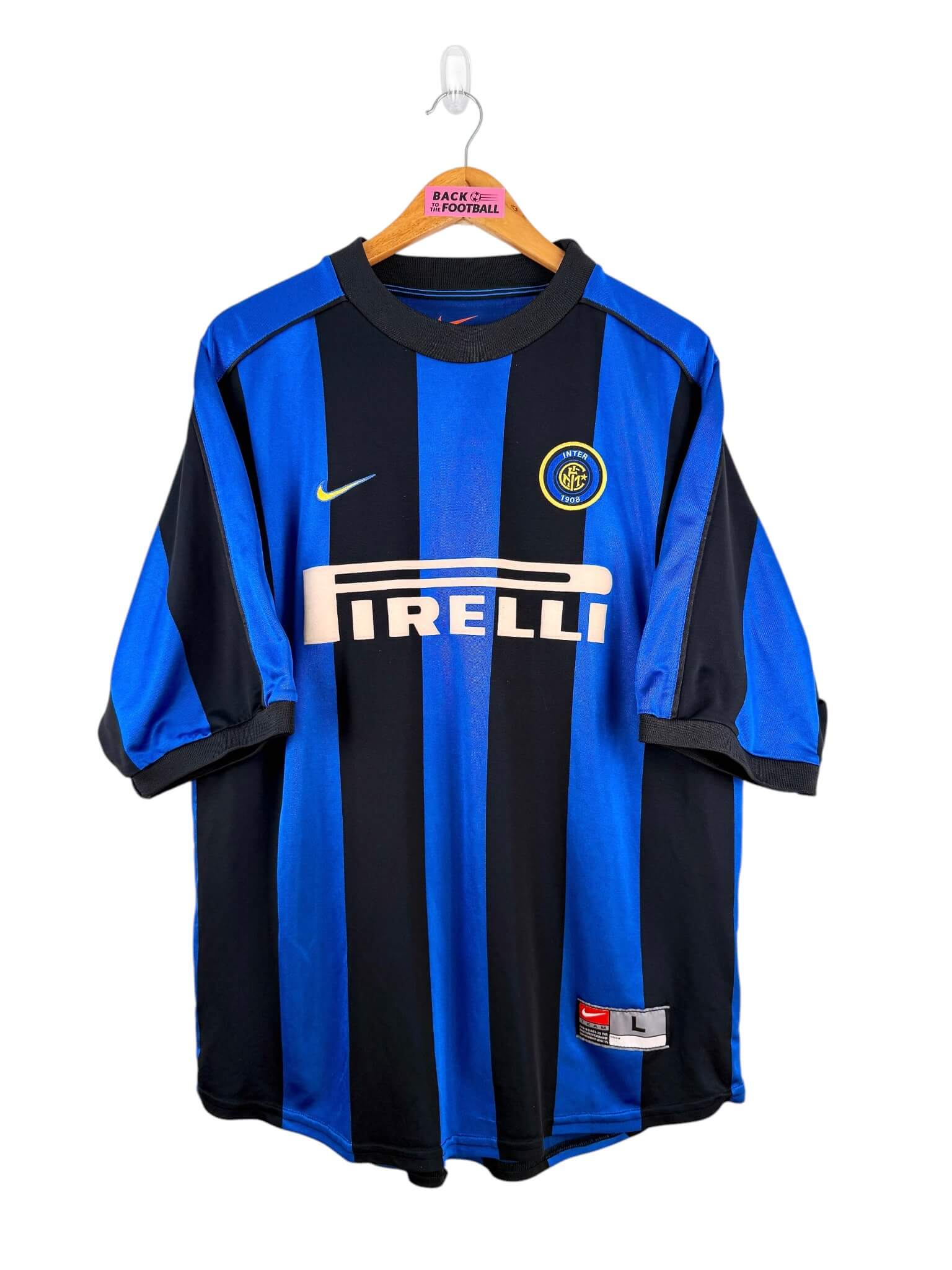 maillot vintage domicile Inter Milan 1999/2000 floqué Ronaldo #9