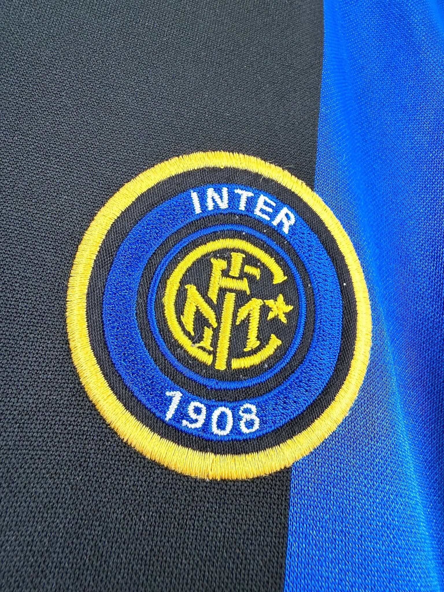 maillot vintage domicile Inter Milan 1999/2000 floqué Ronaldo #9