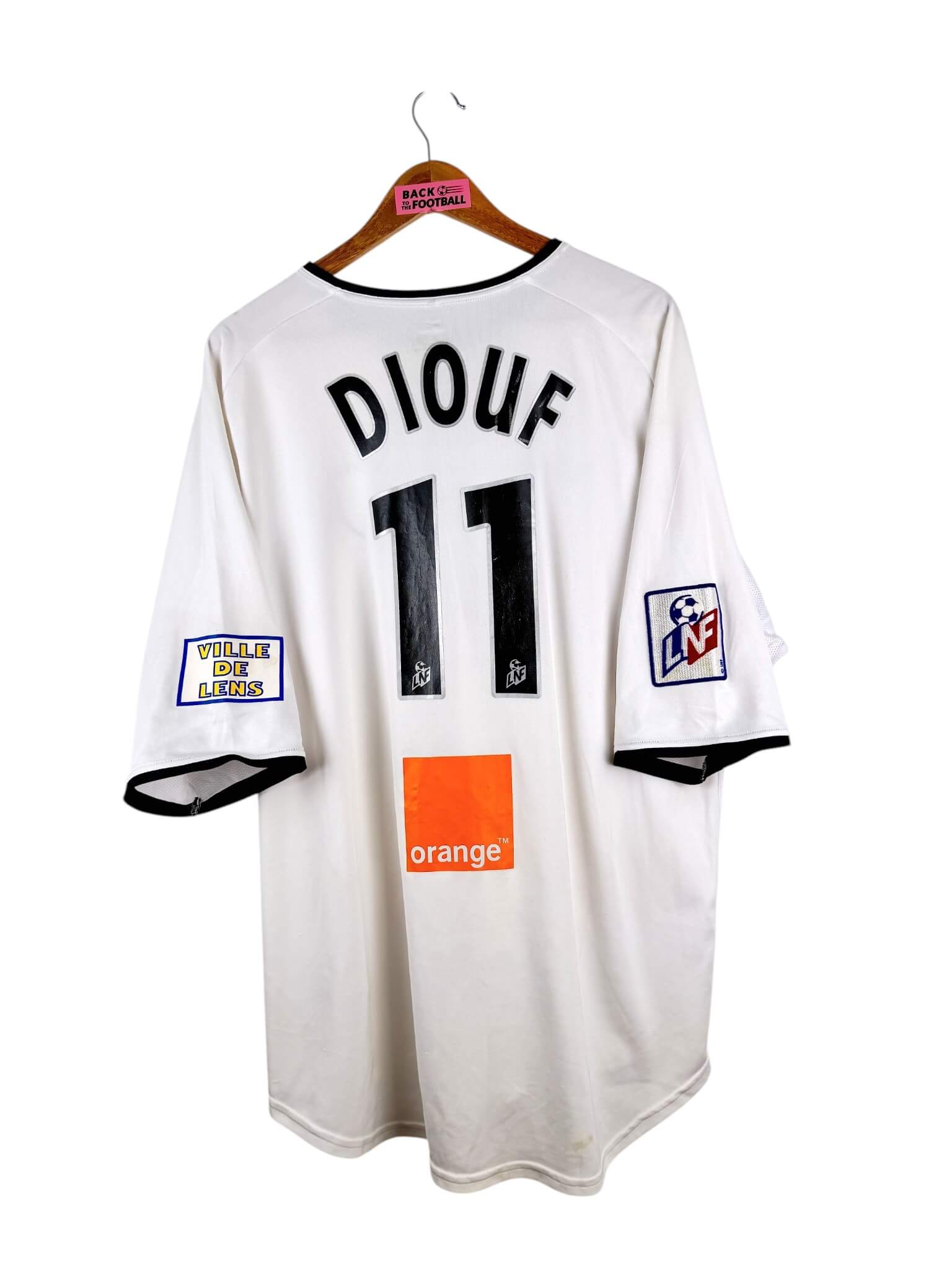 maillot vintage third RC Lens 2001/2002 préparé (match issue) ou porté (match worn) par Diouf #11