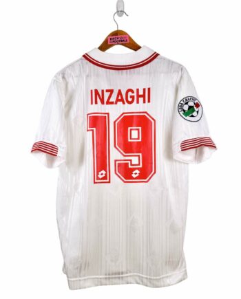 maillot vintage extérieur Piacenza 1997/1998 floqué Inzaghi #19