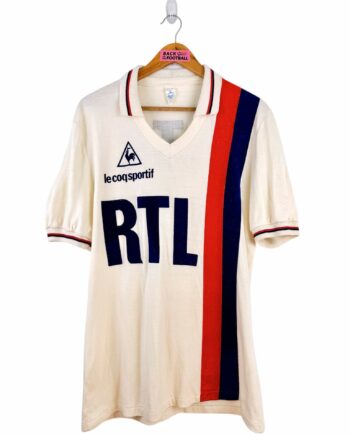 maillot vintage domicile PSG 1985/1986 porté (match worn) ou préparé (match issue) pour le numéro 10