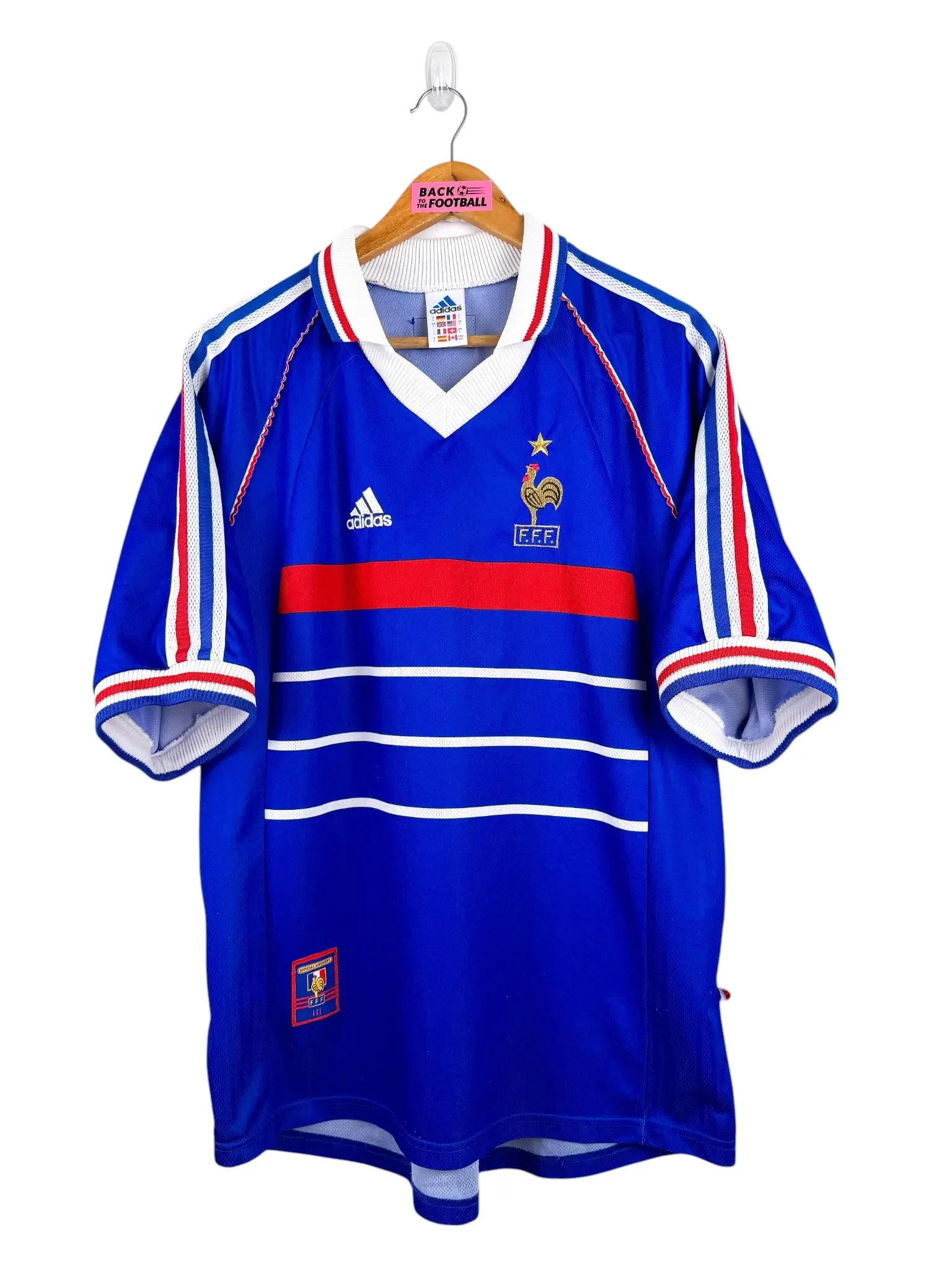 maillot vintage domicile équipe de France 1998
