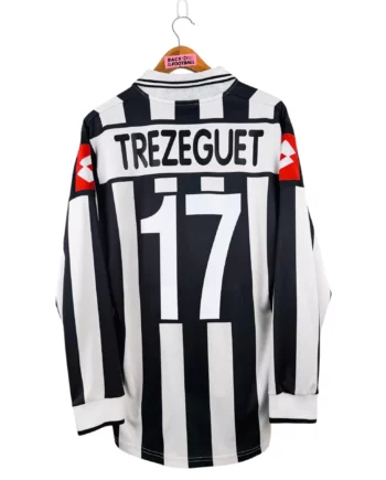maillot vintage domicile Juventus 2001/2002 manches longues floqué Trezeguet #17