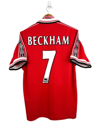 maillot vintage domicile Manchester United 1998/2000 floqué Beckham #7