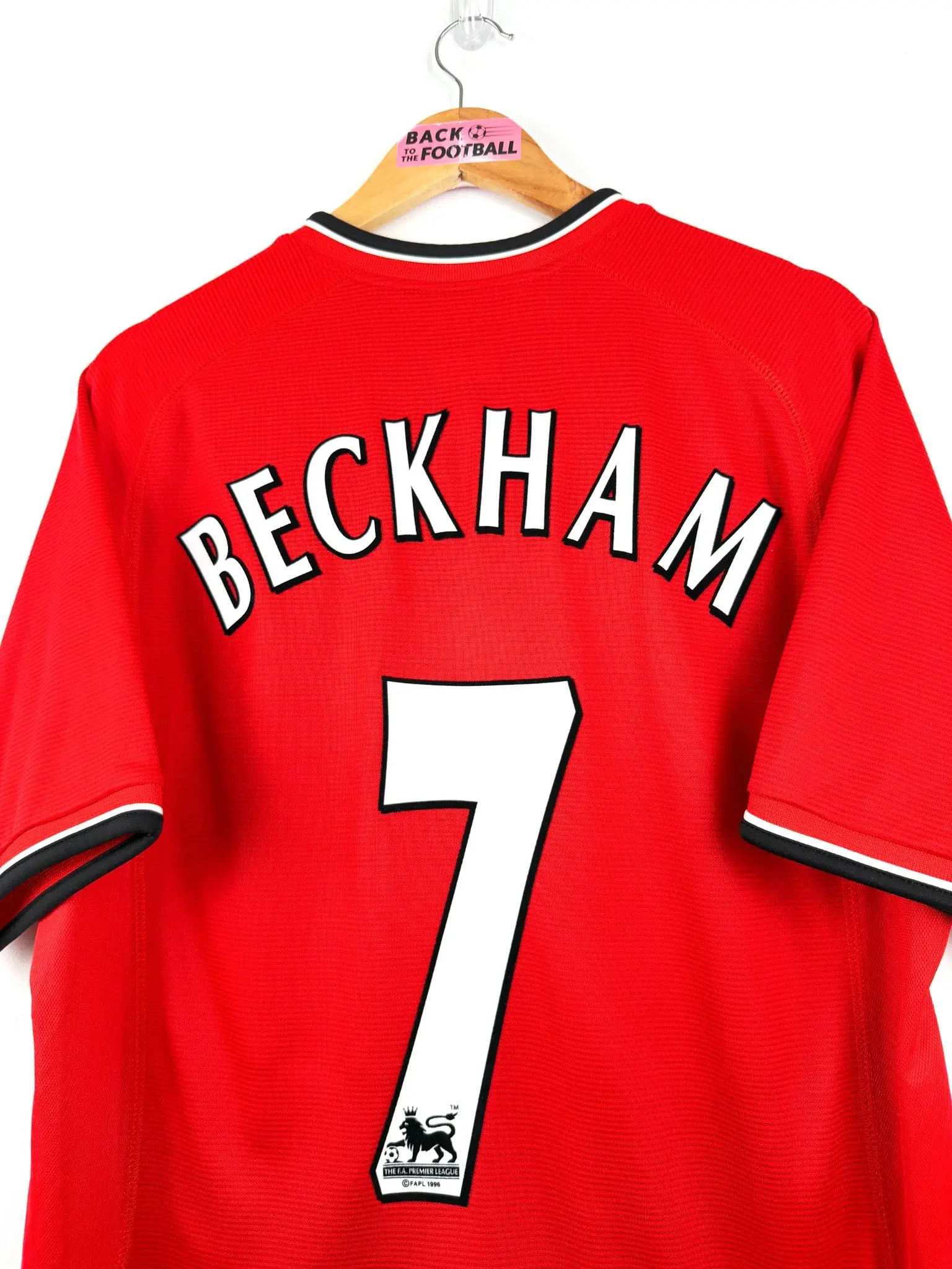 maillot vintage domicile Manchester United 2000/2002 floqué Beckham #7