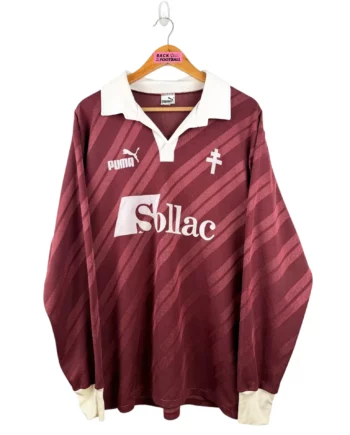 maillot vintage domicile FC Metz 1989/1991 manches longues