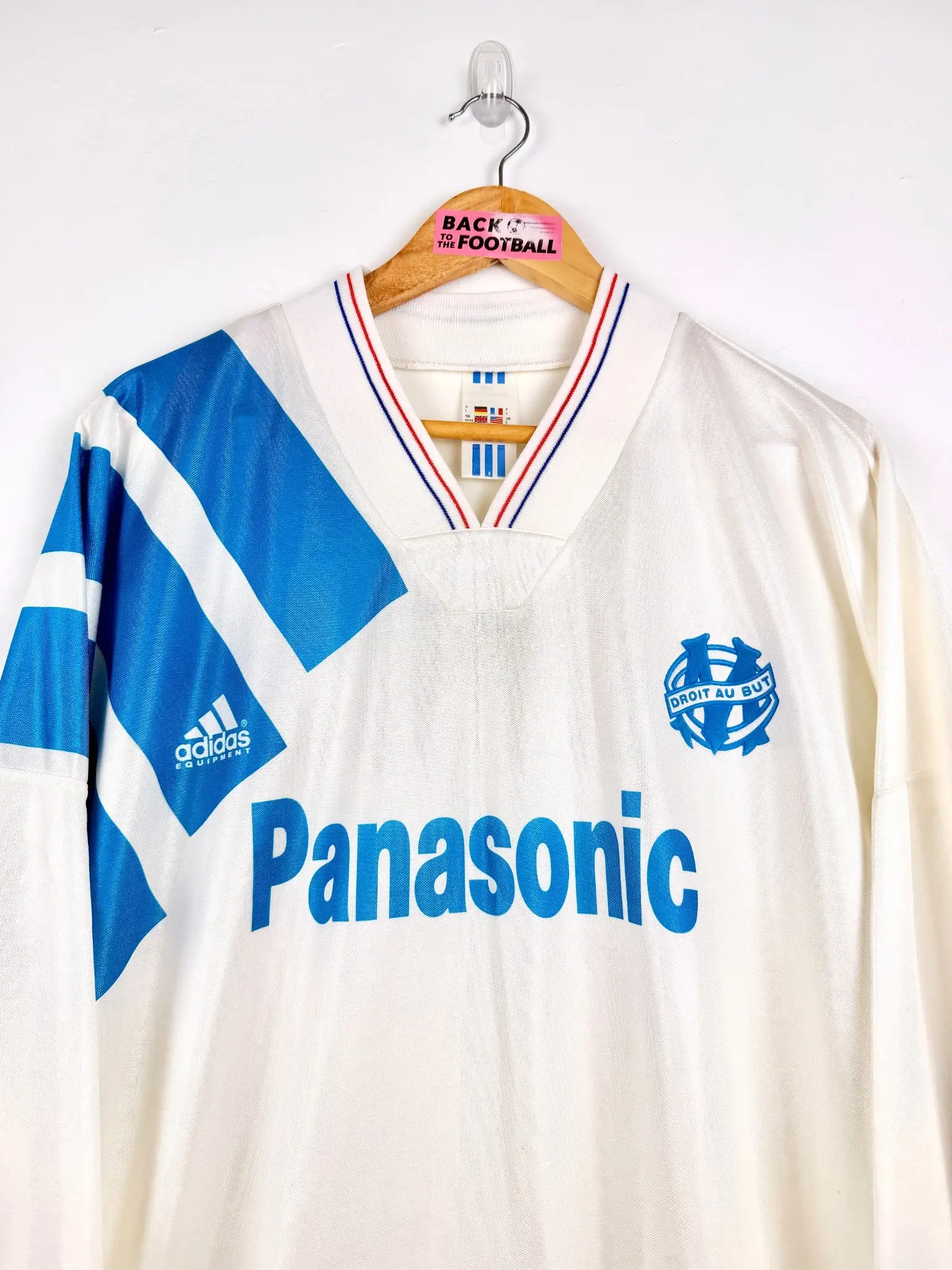 maillot vintage domicile OM 1991/1992 manches longues