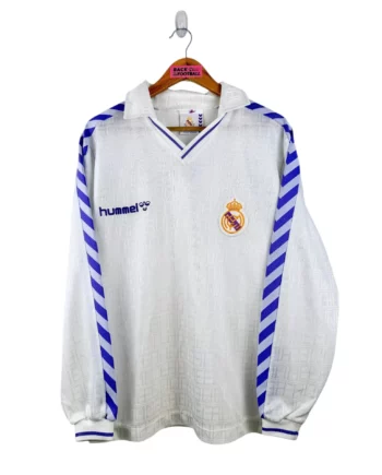 maillot vintage domicile Real Madrid 1989/1990 manches longues