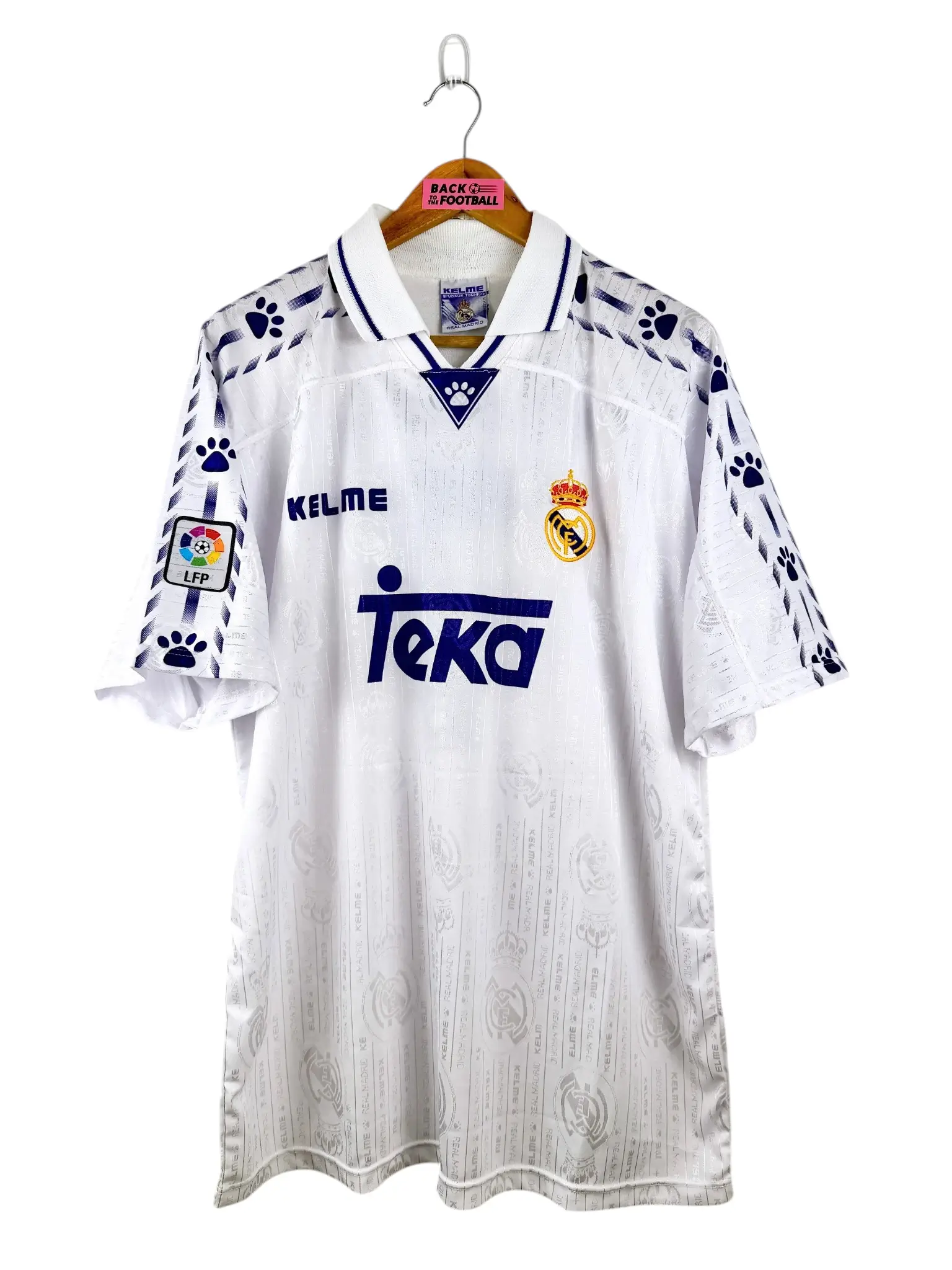 maillot vintage domicile Real Madrid 1996/1997 floqué Raul #7