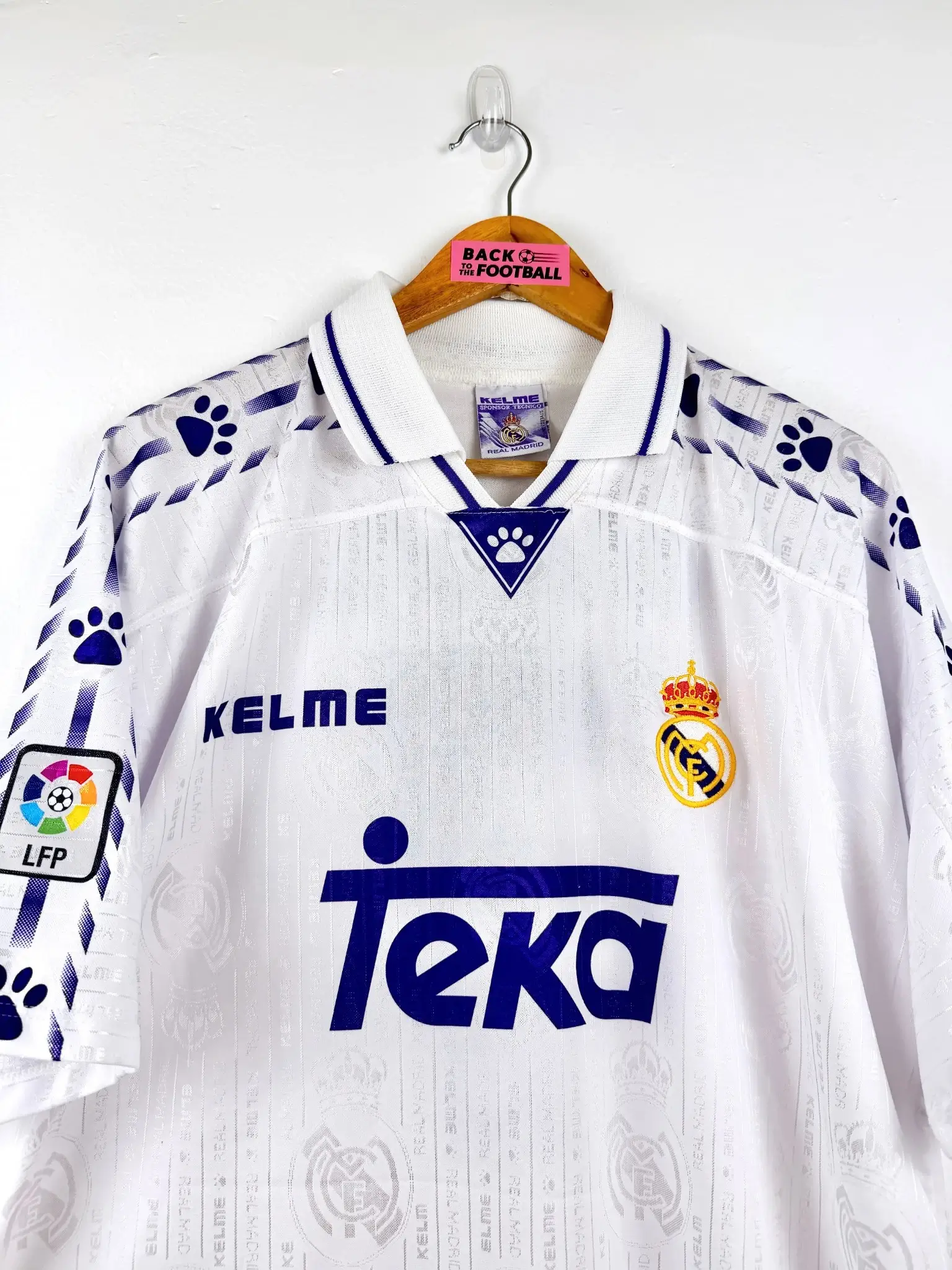 maillot vintage domicile Real Madrid 1996/1997 floqué Raul #7