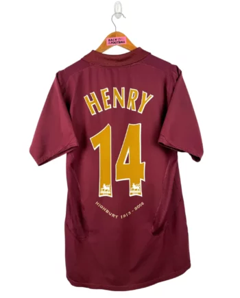maillot vintage domicile Arsenal 2005/2006 floqué Henry #14