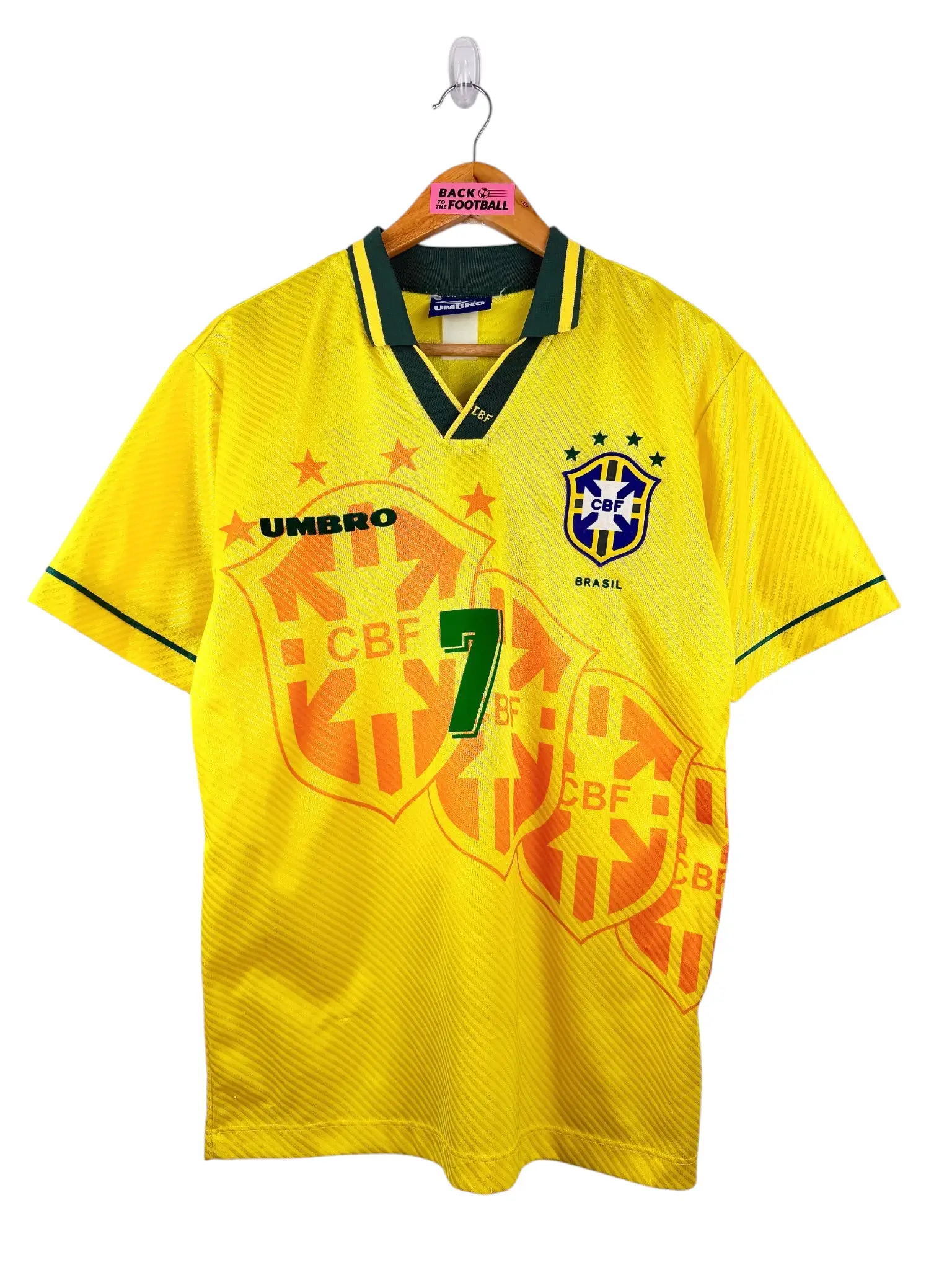 maillot vintage domicile Brésil 1994 floqué Bebeto #7
