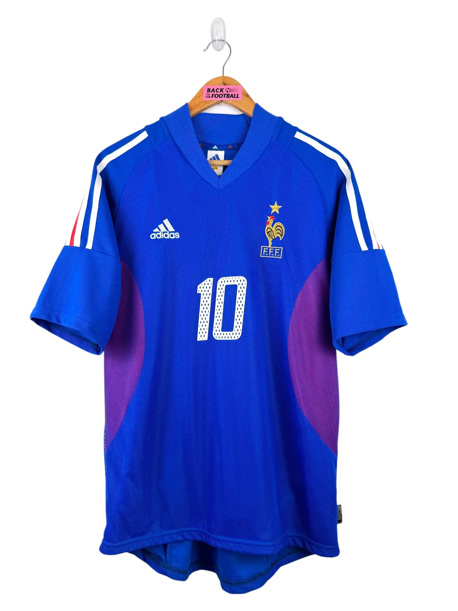 maillot vintage domicile équipe de France 2002 floqué Zidane #10