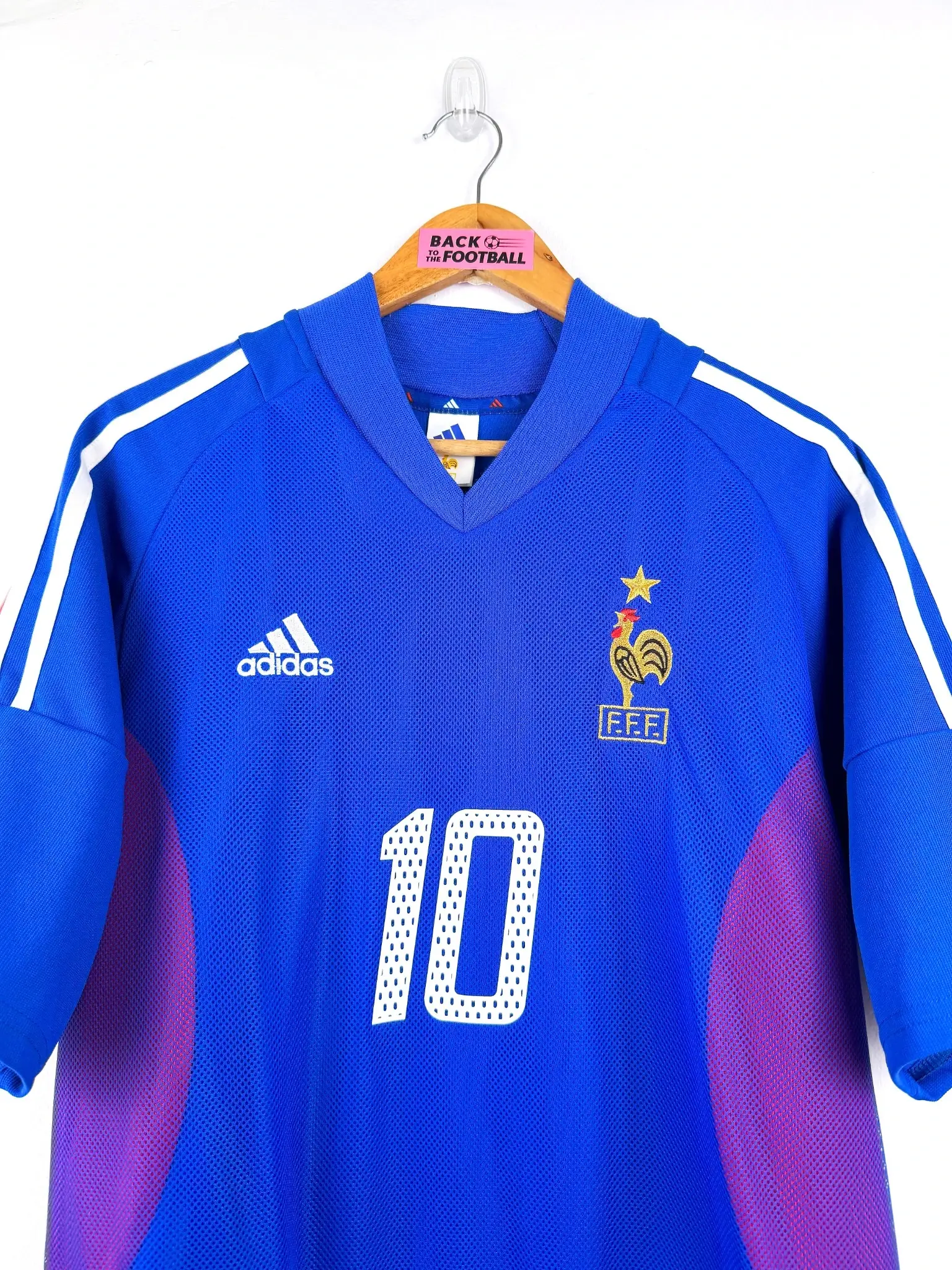 maillot vintage domicile équipe de France 2002 floqué Zidane #10