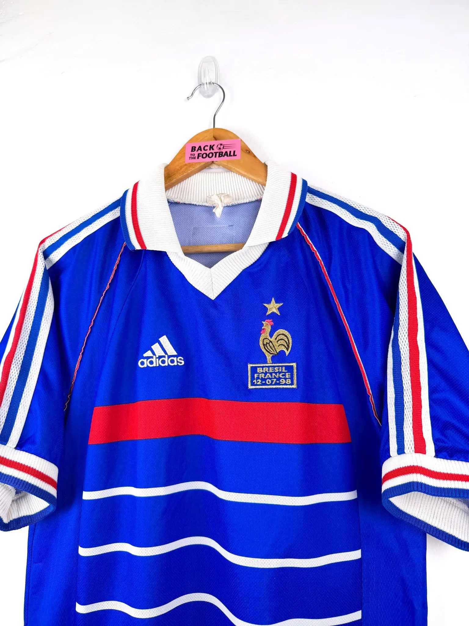 maillot vintage domicile équipe de France 1998