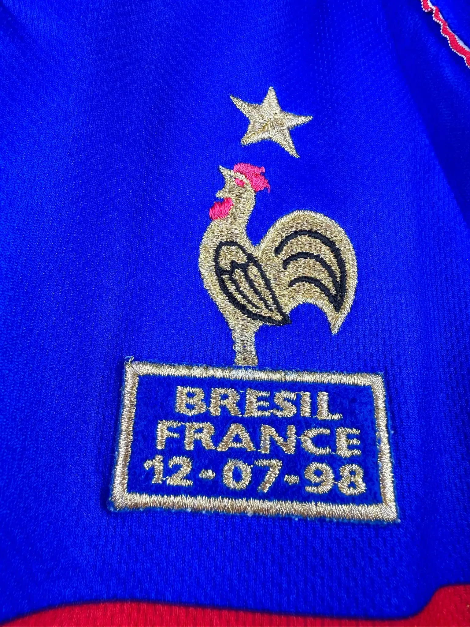 maillot vintage domicile équipe de France 1998