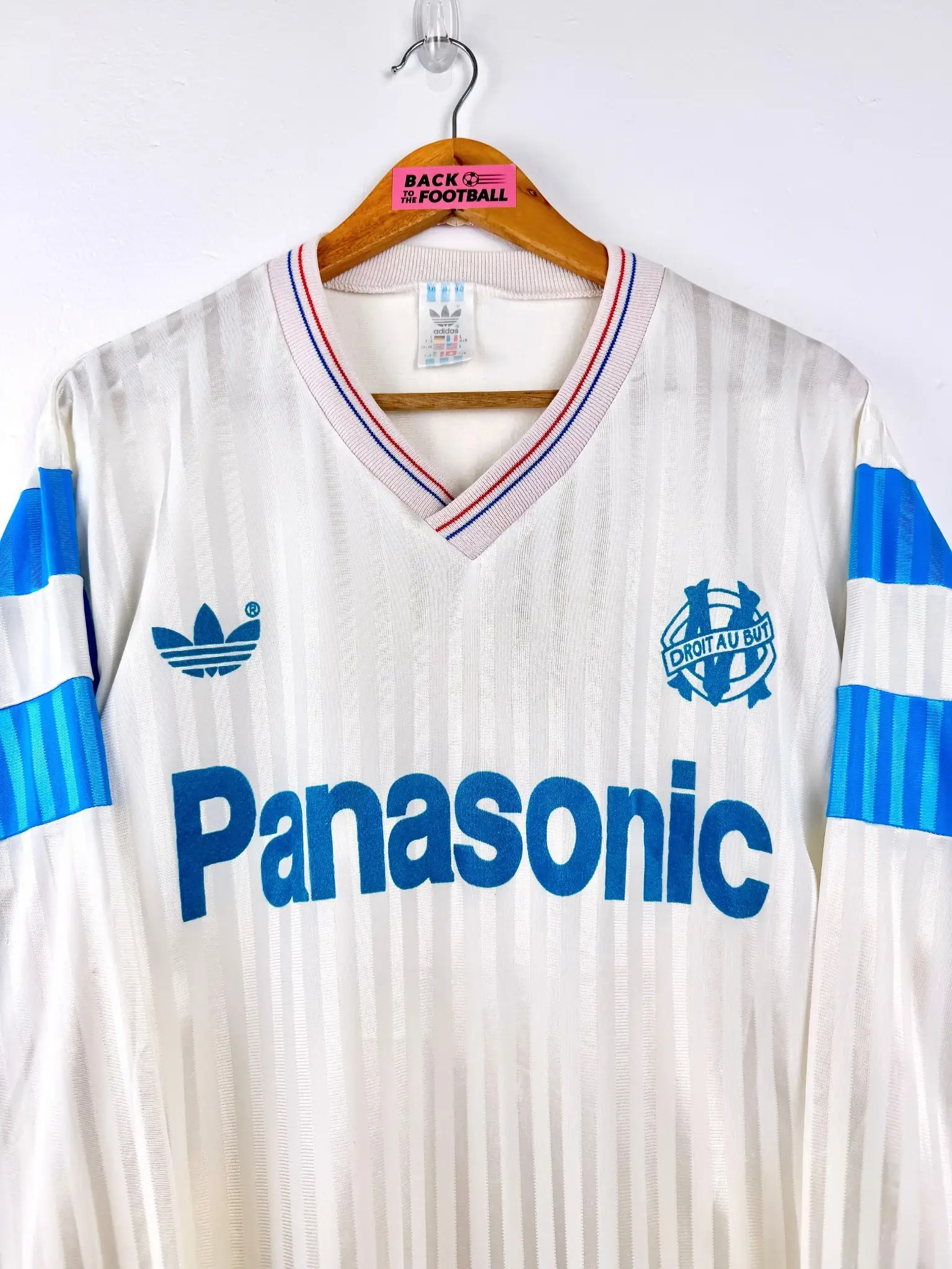 maillot vintage domicile OM 1989/1991 manches longues
