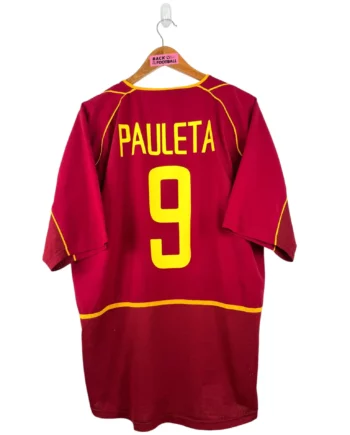maillot vintage domicile Portugal 2002 floqué Pauleta #9
