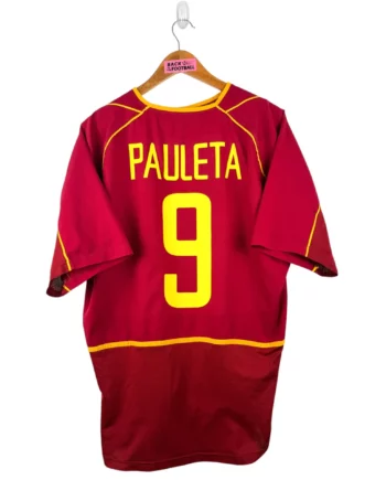 maillot vintage domicile Portugal 2002 floqué Pauleta #9